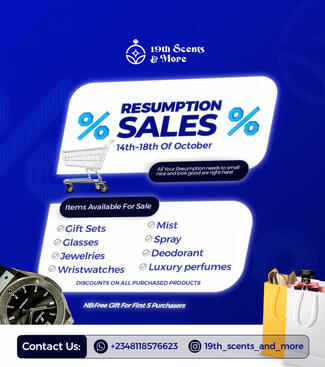 SALES FLYER FOR 19TH SCENTS AND MORE